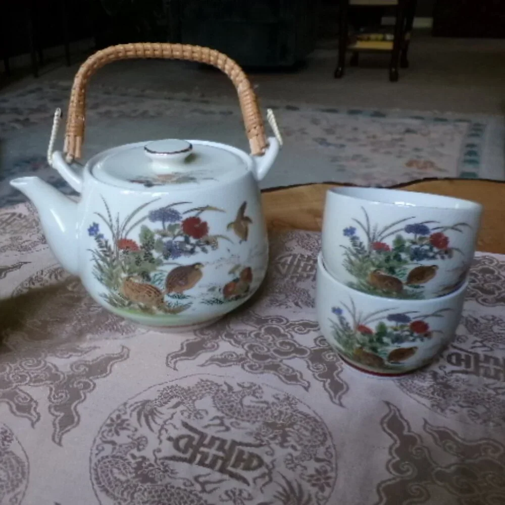 Vintage 1940s OMC Japan Tea Set | Autumn Fall Tea Set